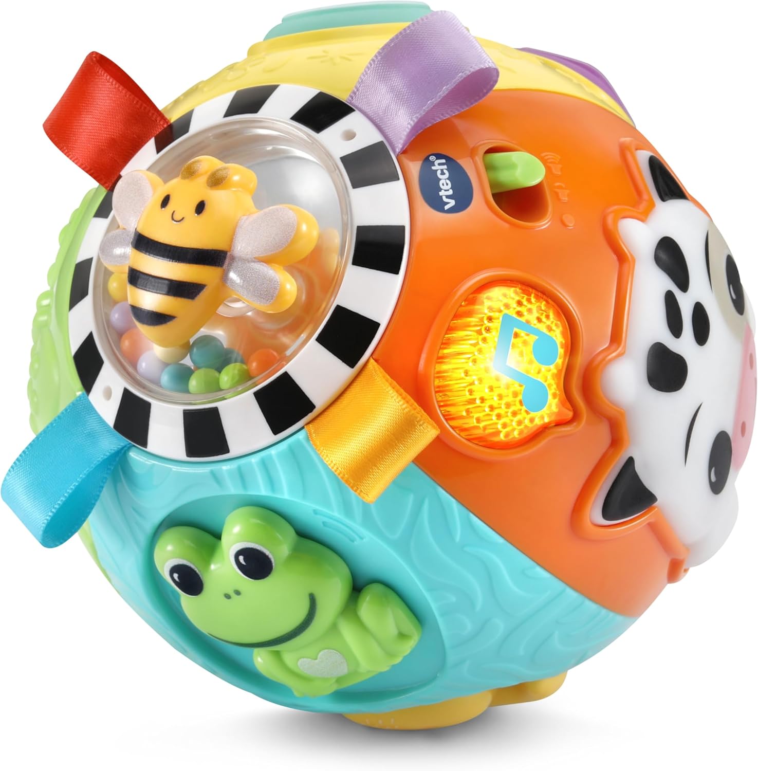 VTech Animal Discoveries Ball Interactive Learning Toy with Lights Music Textures and Shapes for Babies