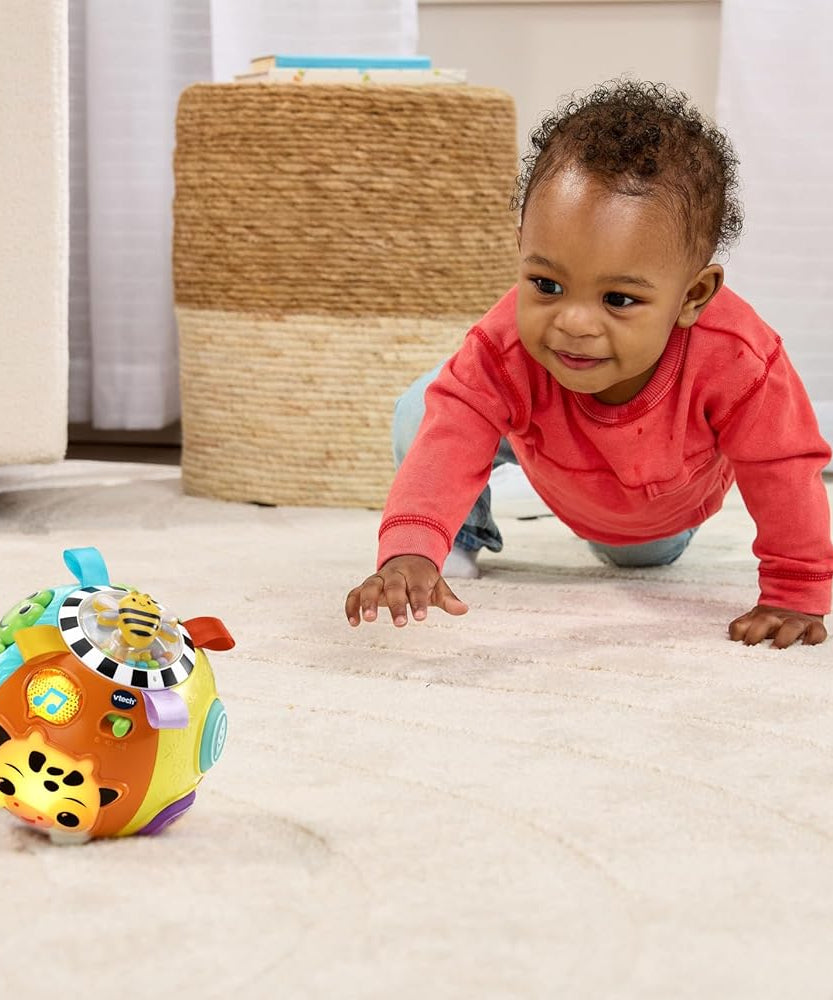 VTech Animal Discoveries Ball Interactive Learning Toy with Lights Music Textures and Shapes for Babies