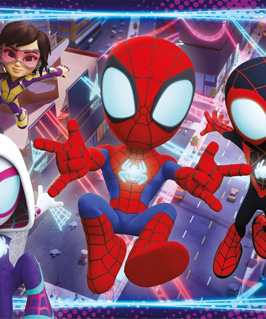 Clementoni 28527 Supercolor Marvel Spidey and His Amazing Friends - 24 Maxi Pieces Children 3 Years Cartoon Puzzle, Made in Italy, Multi-Colour