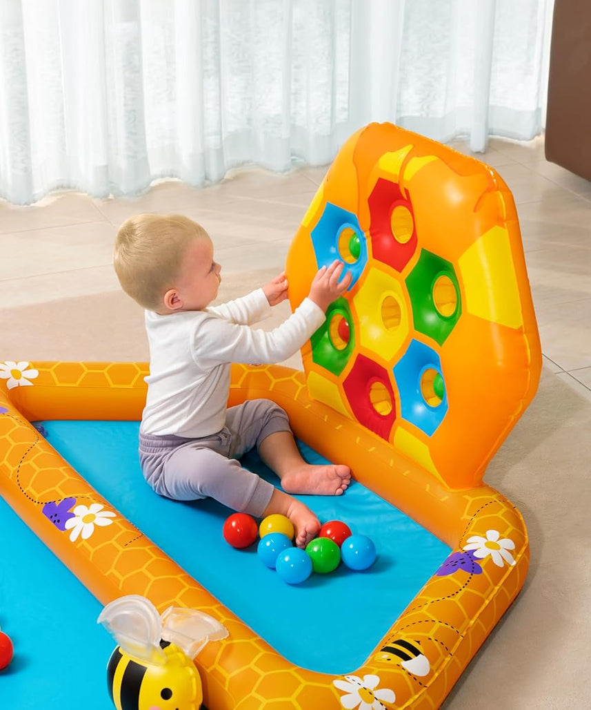 Bestway Lil' Beehive Paddling Pool & Ball Pit, 127 x 119 x 61 cm