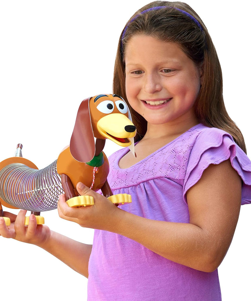 Just Play Disney Pixar Toy Story Slinky Dog Pull Toy, Classic Walking Spring Dog with Stretchable Body and Pull Leash for Toddlers, Ages 18+ Months