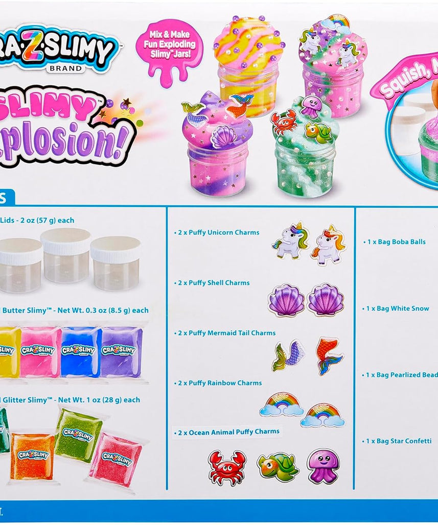 CRA-Z-Slimy DIY Slime Kit for Girls, Sparkle Fantasy Unicorn & Mermaid Theme, Ages 6+ Years