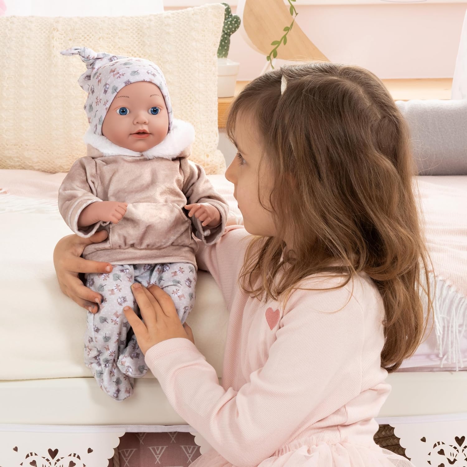Bayer Design 93827AG Reborn Baby Doll Lifelike Realistic Dummy Bottle 38cm