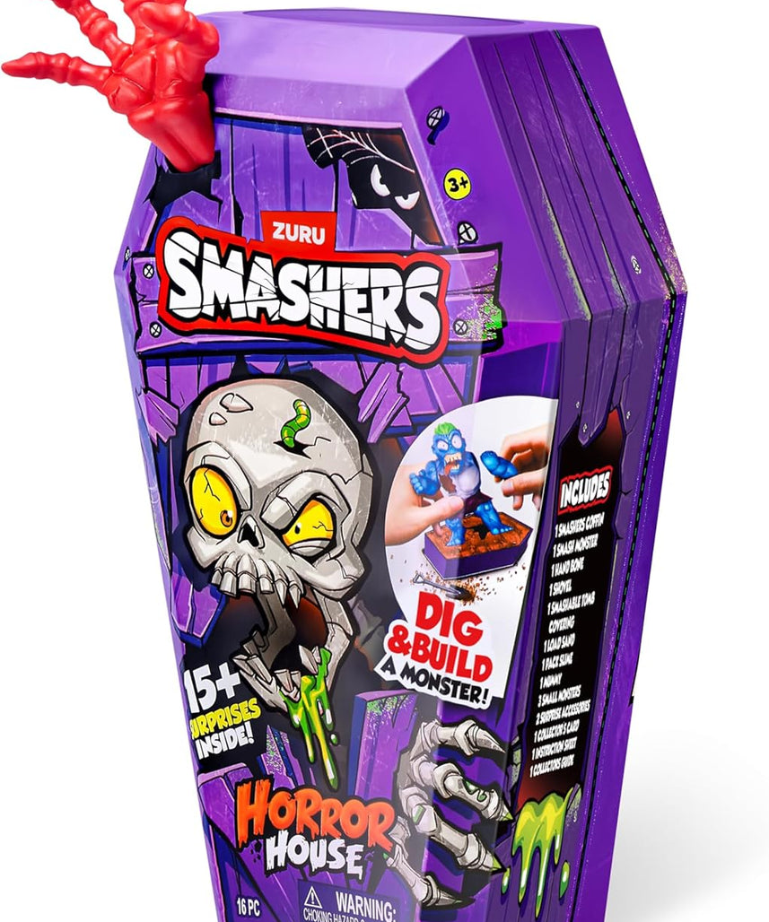 Zuru Smashers Horror House Series 1 Medium, Monster Building Kit, 15+ Surprises, Smash, Dig, Slime & Sand, Gross Collectible Toy, Kids Craft Playset, Gift Idea