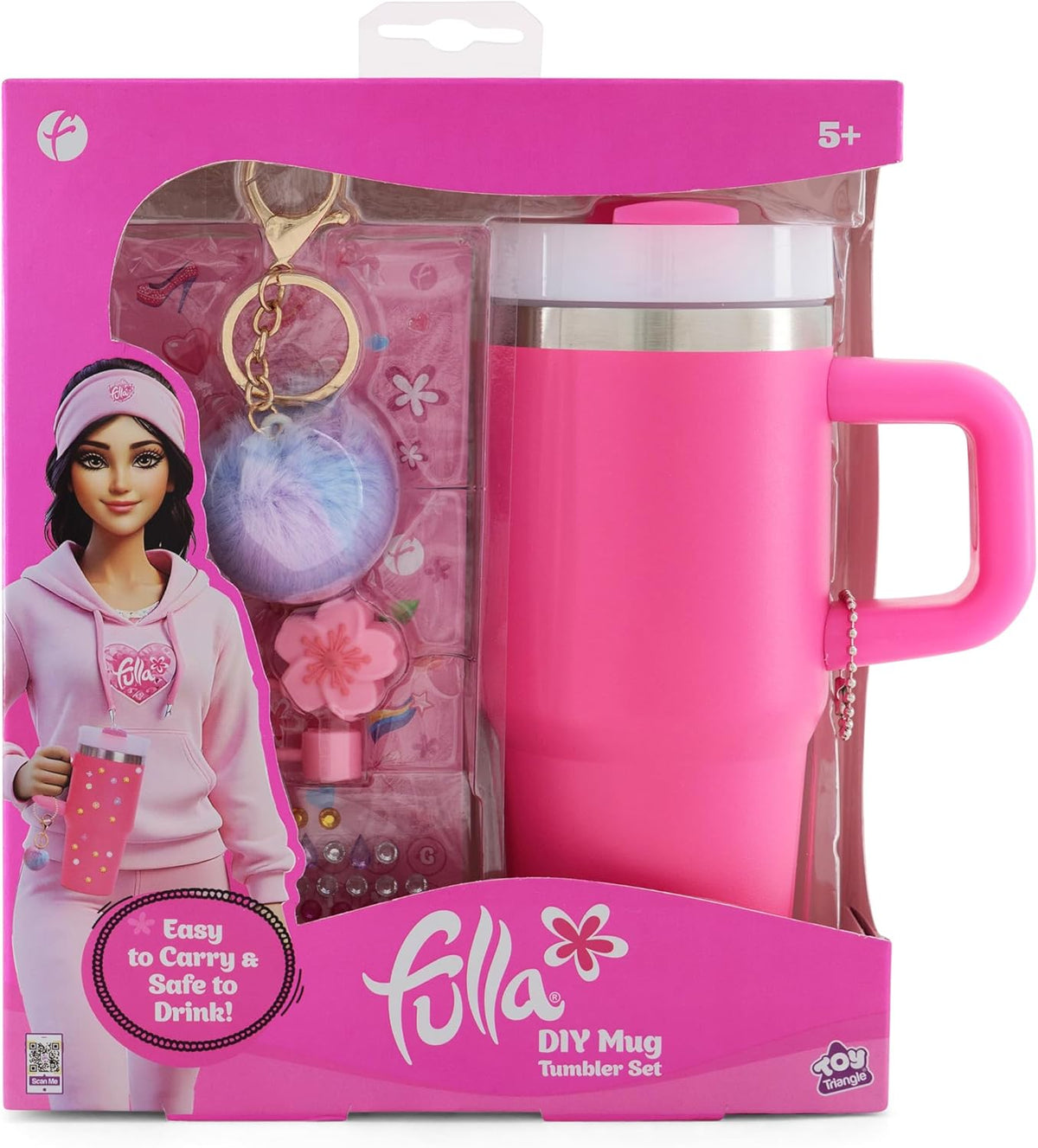 Fulla DIY Mug Tumbler Set, Creative Art Mug Toy Set for Girls, Age 5+