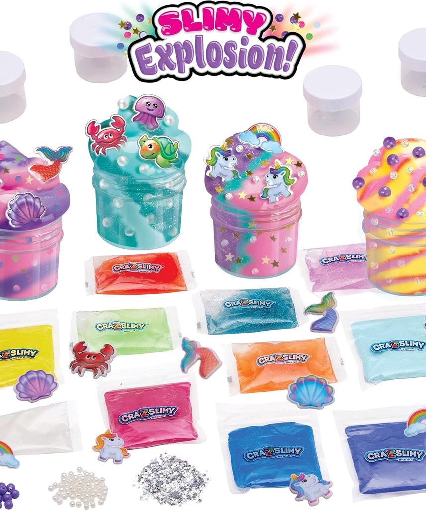 CRA-Z-Slimy DIY Slime Kit for Girls, Sparkle Fantasy Unicorn & Mermaid Theme, Ages 6+ Years