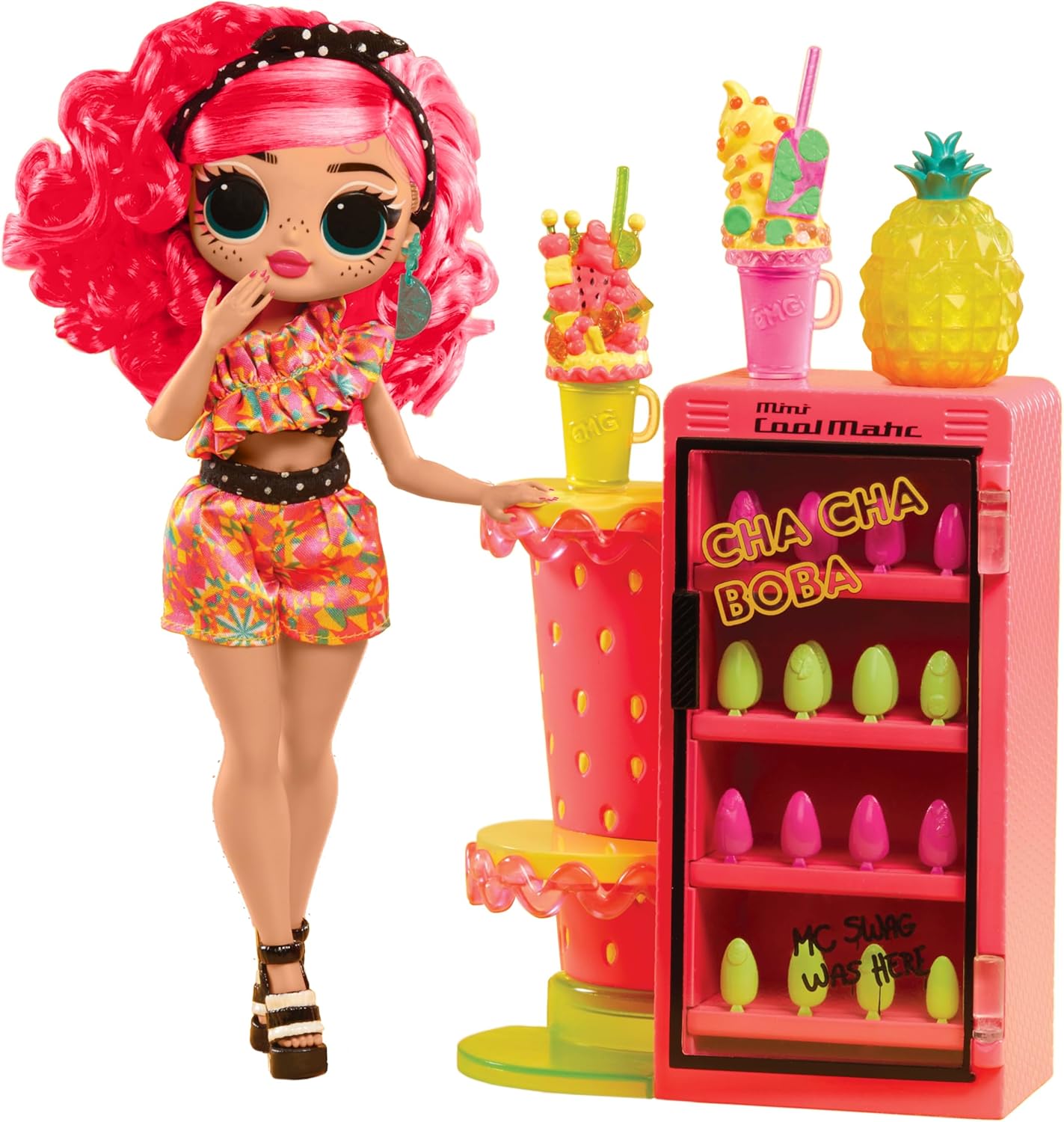 L.O.L. Surprise! Sweet Nails Pinky Pops, Space-Themed Doll with Mini Fridge, 15+ Surprises, and Nail Accessories, Creative Toy Gift for Kids Age 4+