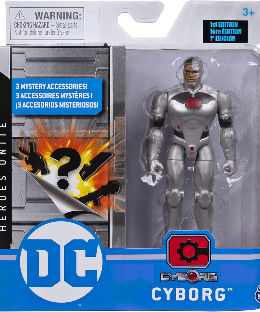DC Comics 10-cm Action Figure with 3 Mystery Accessories, Collectible Superhero Toy for Kids Aged 3+, Adventure 4