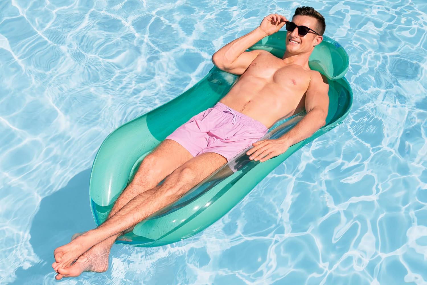Bestway Inflatable Aqua Lounge, Floating Swimming Pool Float for Adults, Assorted Colours