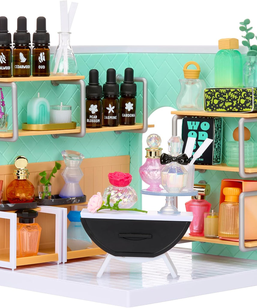 MGA Miniverse Make It Mini Fragrances DIY Collectible Perfume Set, Wearable Mini Scents with Vanity Display, Ages 8+