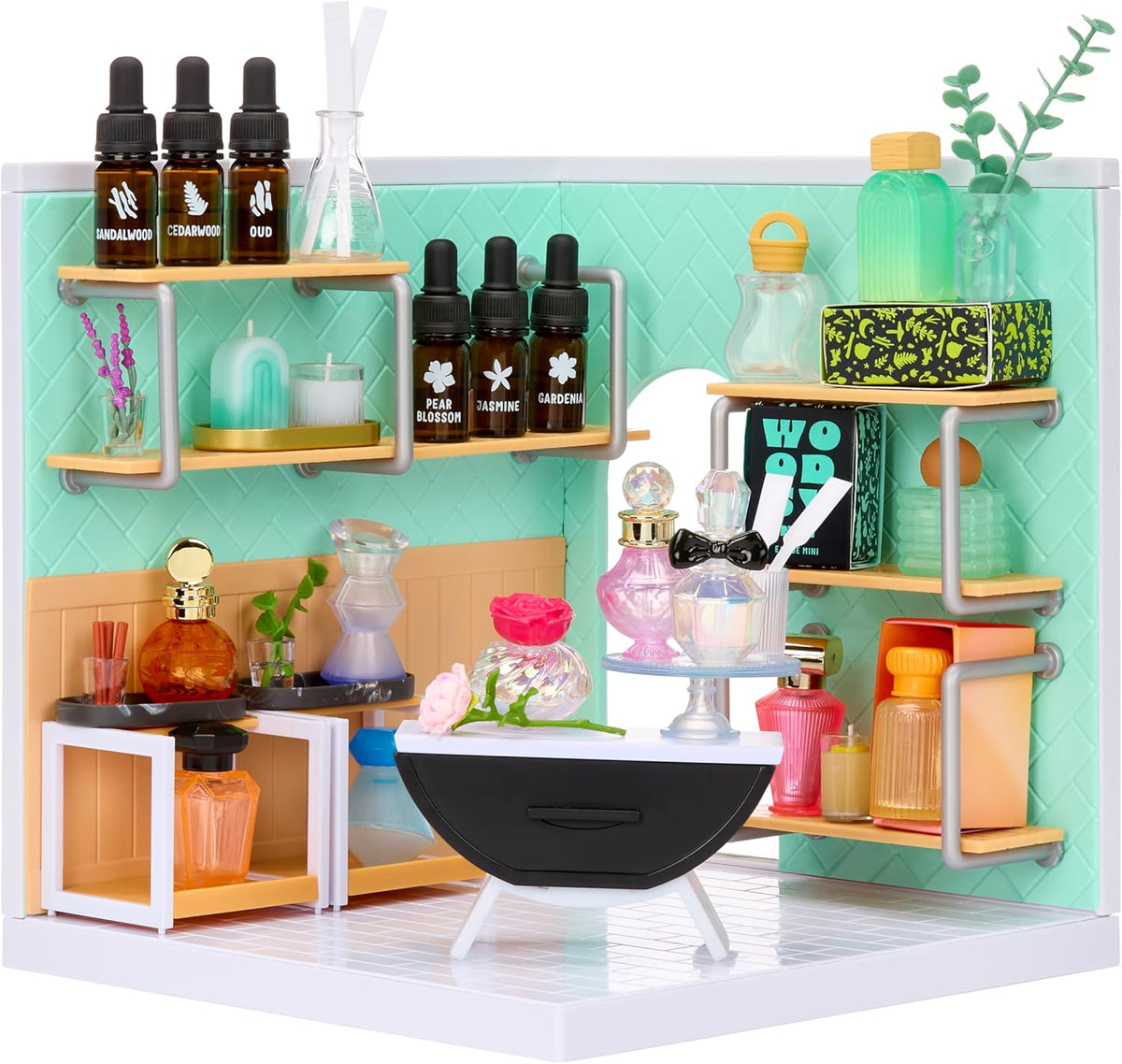 MGA Miniverse Make It Mini Fragrances DIY Collectible Perfume Set, Wearable Mini Scents with Vanity Display, Ages 8+