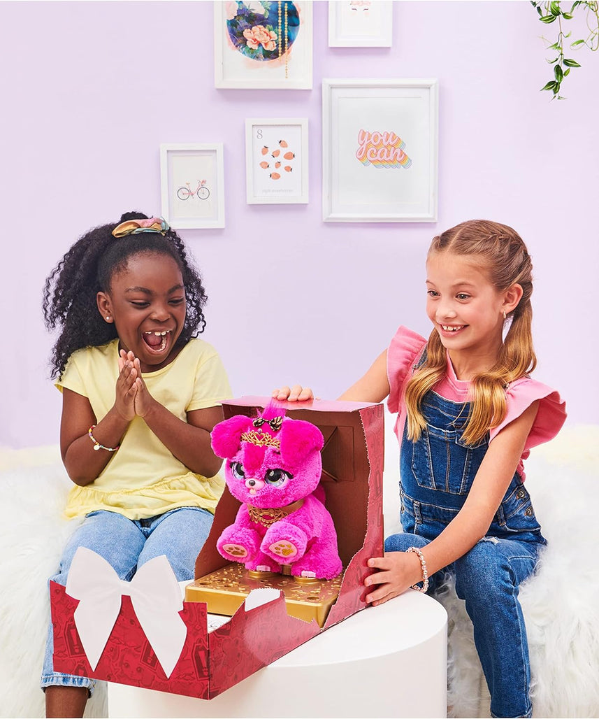 لعبة تفاعلية مفاجئة على شكل جرو الأميرة من بريزينت بيتس، يوركشاير تيرير ذاتية الفتح، أكثر من 100 صوت وحركة، هدايا للبنات، ألعاب أطفال للبنات من عمر 5 إلى 9 سنوات، مازي أو سيسي (قد يختلف الطراز)