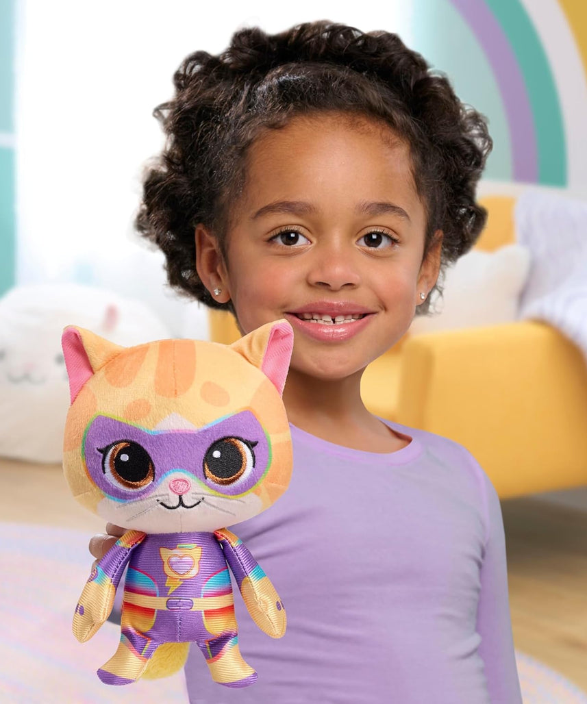 Disney Junior SuperKitties Su-Purr Charged 7-inch Small Sparks Plush Stuffed Animal, Sparks, Kitten, Kids Toys for Ages 2 Up by Just Play