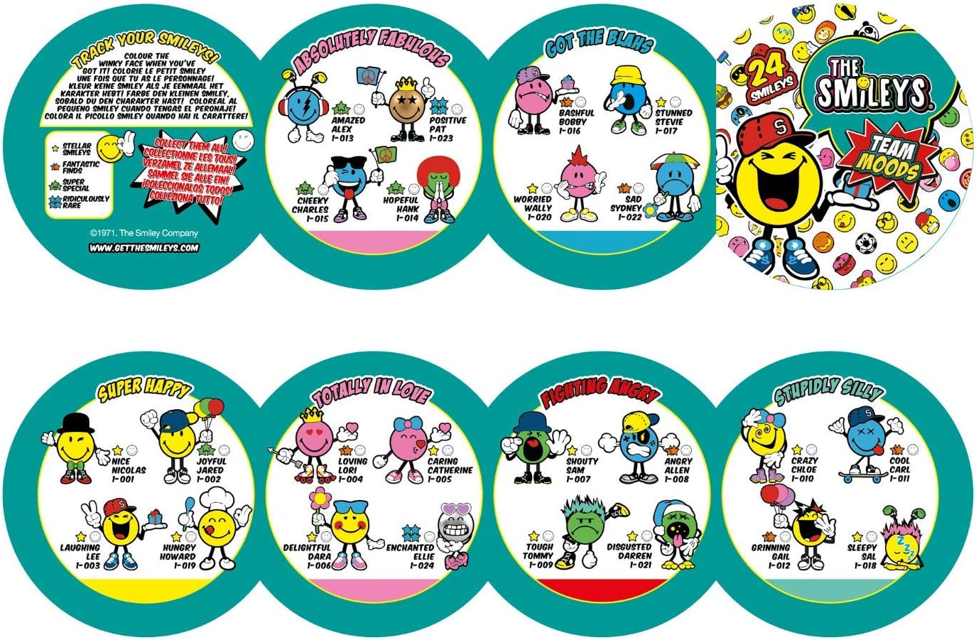 Splash Toys Smileys Characters Series 1 Figurines 5-Piece Pack, Collectible Themed Vinyl Figures for Kids and Fans, 3Y+ Years