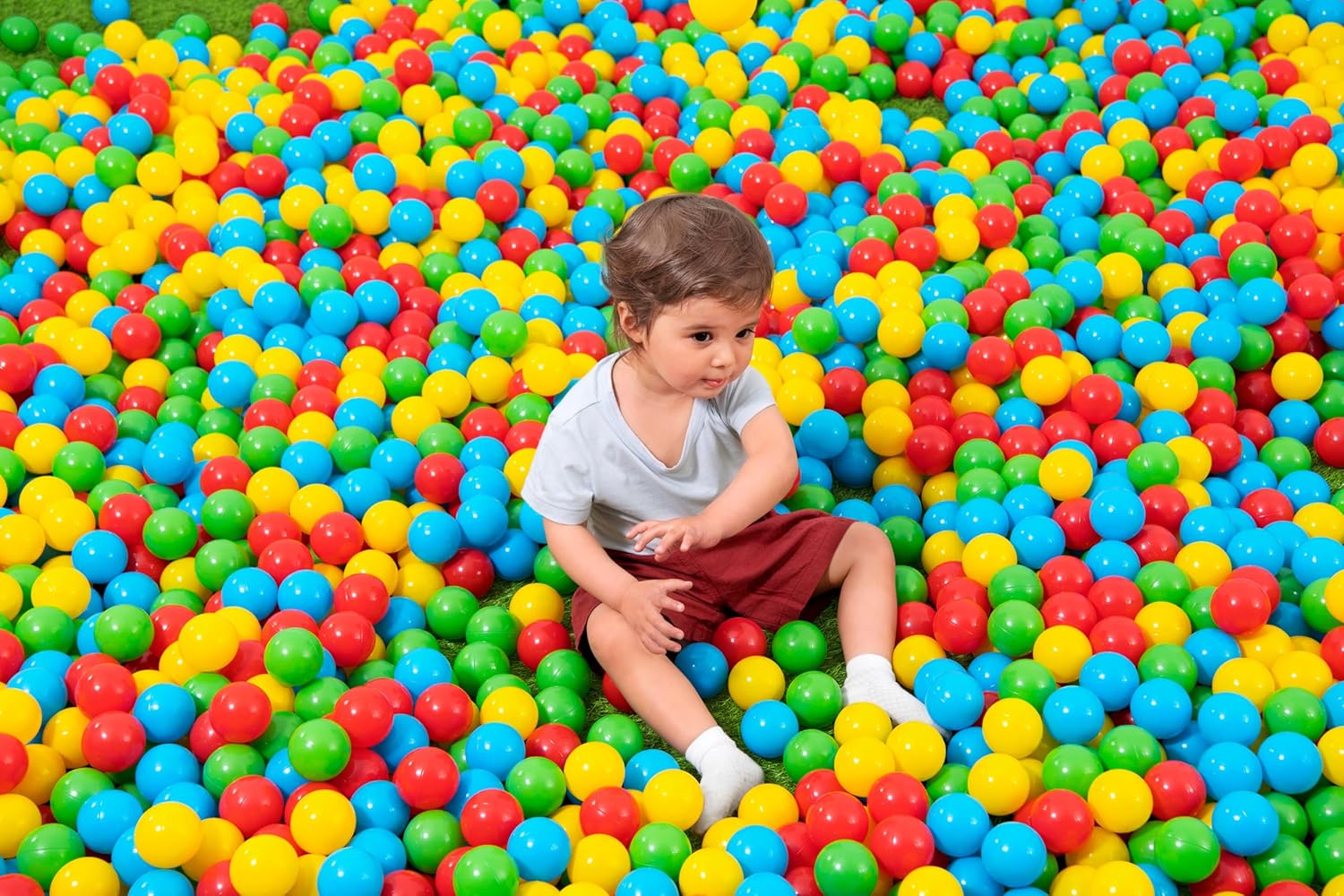 Bestway Playball Splash & Play 585cm 250Pcs, Outdoor & Indoor Relaxation & Play, Ball Pits & Play Balls, Heavy-duty Plastic, Assorted Colors, Smooth Air-tight Play Balls