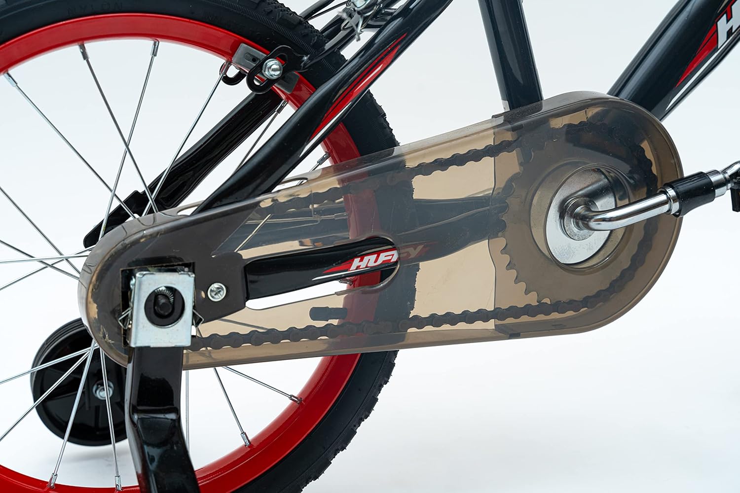 Huffy Moto X 16 Inch Kids Bike, Black, Unisex Youth Bicycle with Stabilisers, BMX Styling, Quick Connect Assembly, Ages 5-7