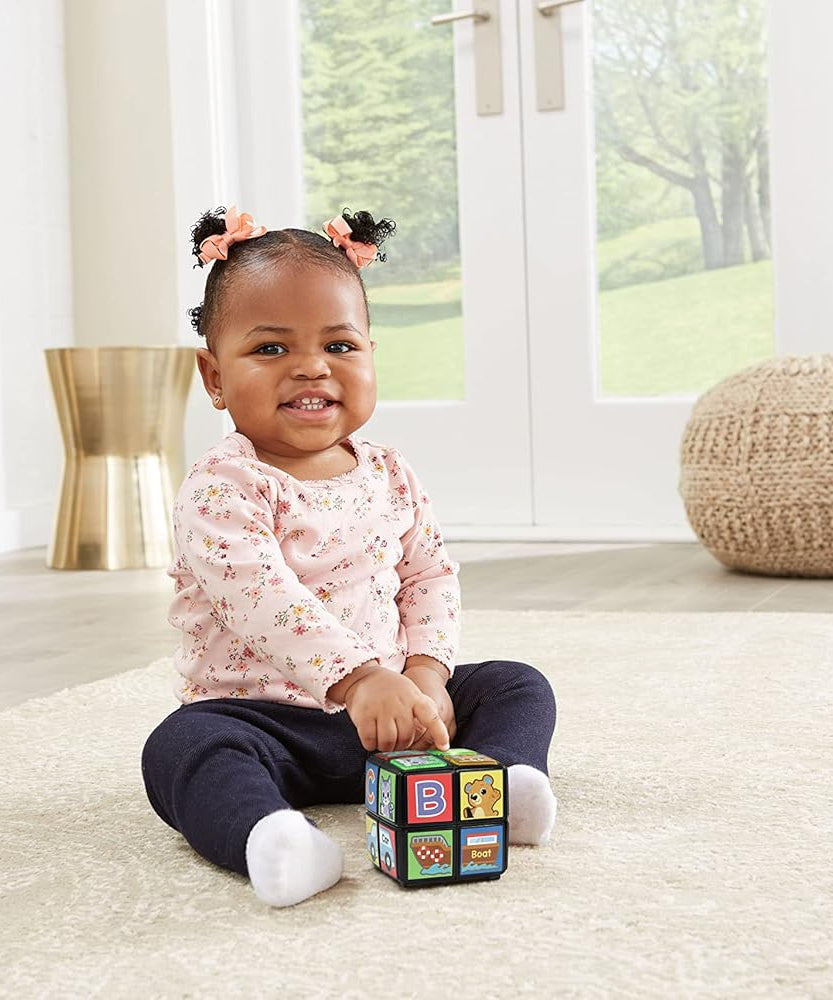 VTech Baby Twist & Teach Animal Cube Interactive Sensory Toy with Music Lights Colours Educational Learning Toy for Toddlers 18-36 Months Boys and Girls Includes Cube and Quick Start Guide Multicolor