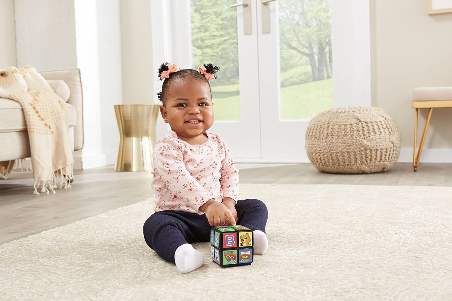 VTech Baby Twist & Teach Animal Cube Interactive Sensory Toy with Music Lights Colours Educational Learning Toy for Toddlers 18-36 Months Boys and Girls Includes Cube and Quick Start Guide Multicolor