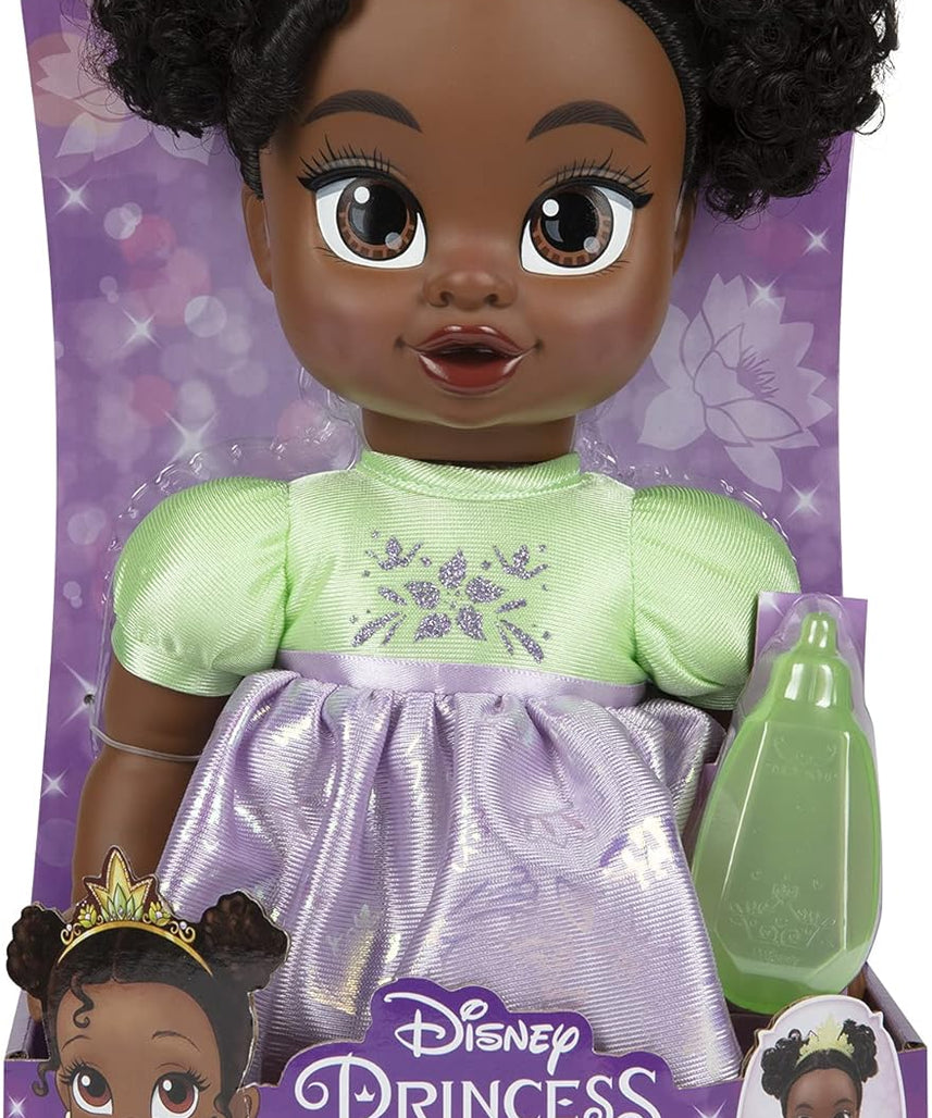 Disney Princess Tiana Baby Doll with Baby Bottle & Tiara