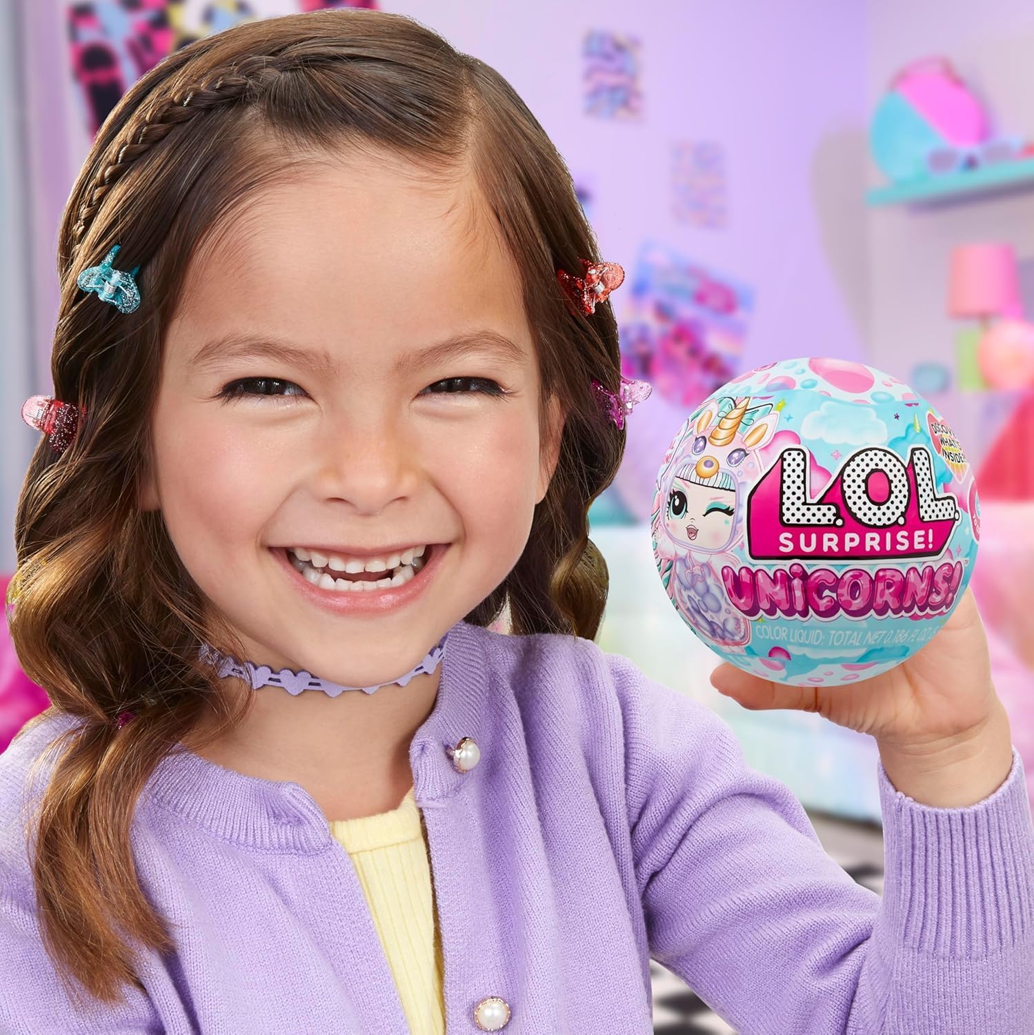 L.O.L. Surprise! Unicorn Tots, Magical Collectible Doll with 7 Surprises, Mix-and-Match Hair, Horns and Accessories, Creative Play for Kids Ages 4+