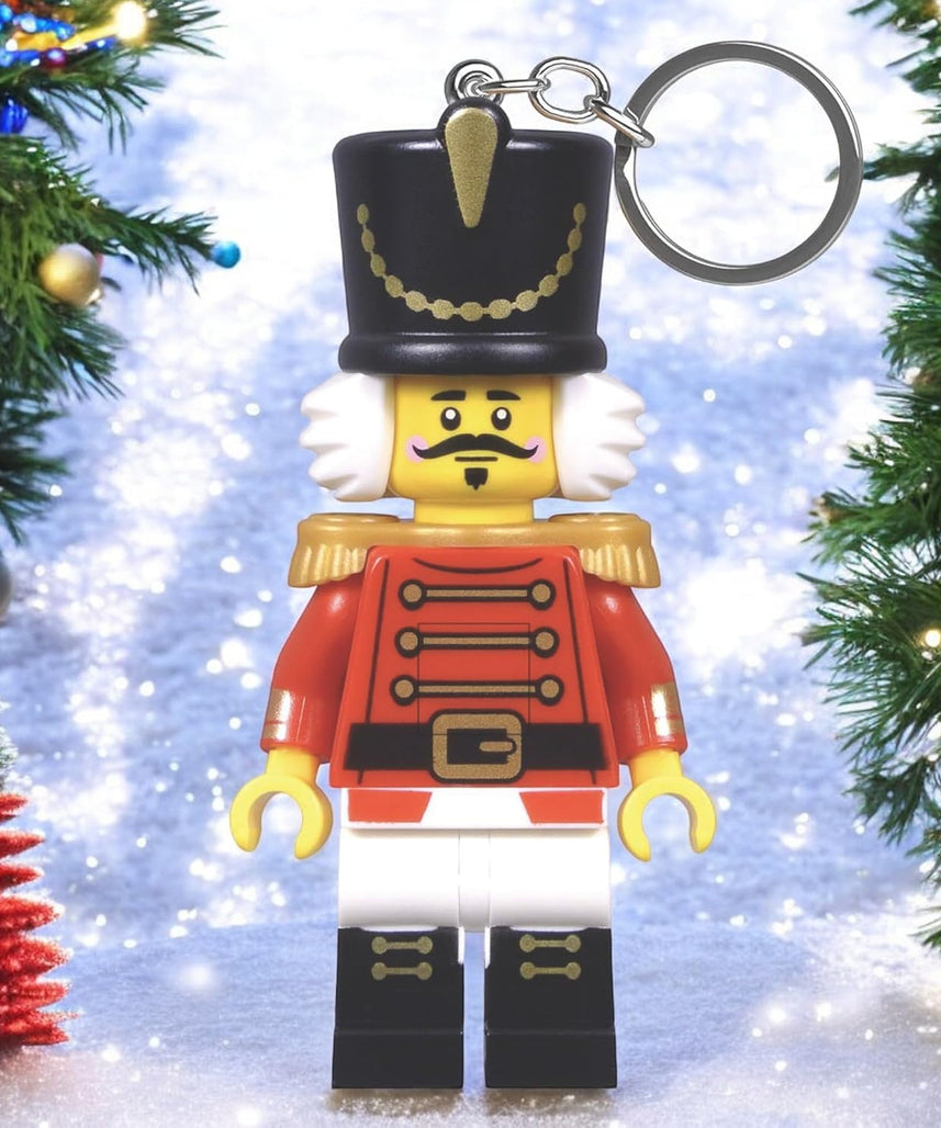 IQ Lego Minifigures Keychain Light - Nutcracker - 3 Inch Tall Figure (KE214H)