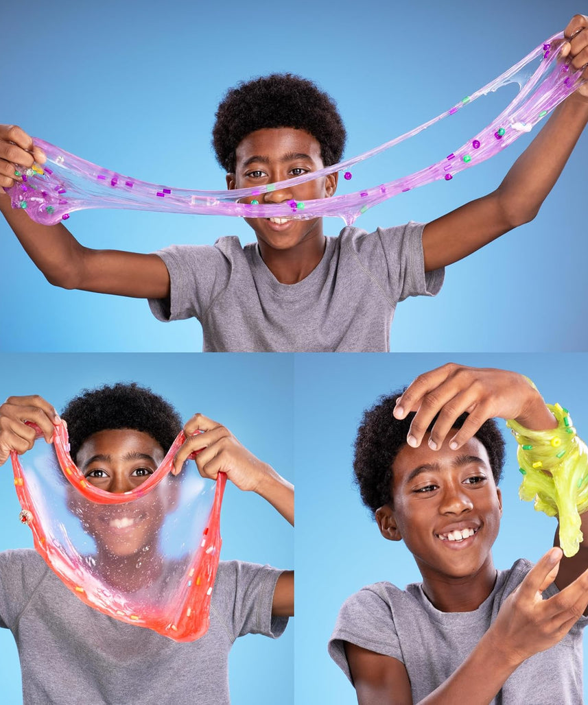 لعبة سلايم آرون المجنونة - مادة كونية، سلايم برائحة التوت الأزرق مع سحر، غير سام، فائقة المرونة والطراوة، مناسبة للأولاد والبنات من عمر 3 سنوات فما فوق