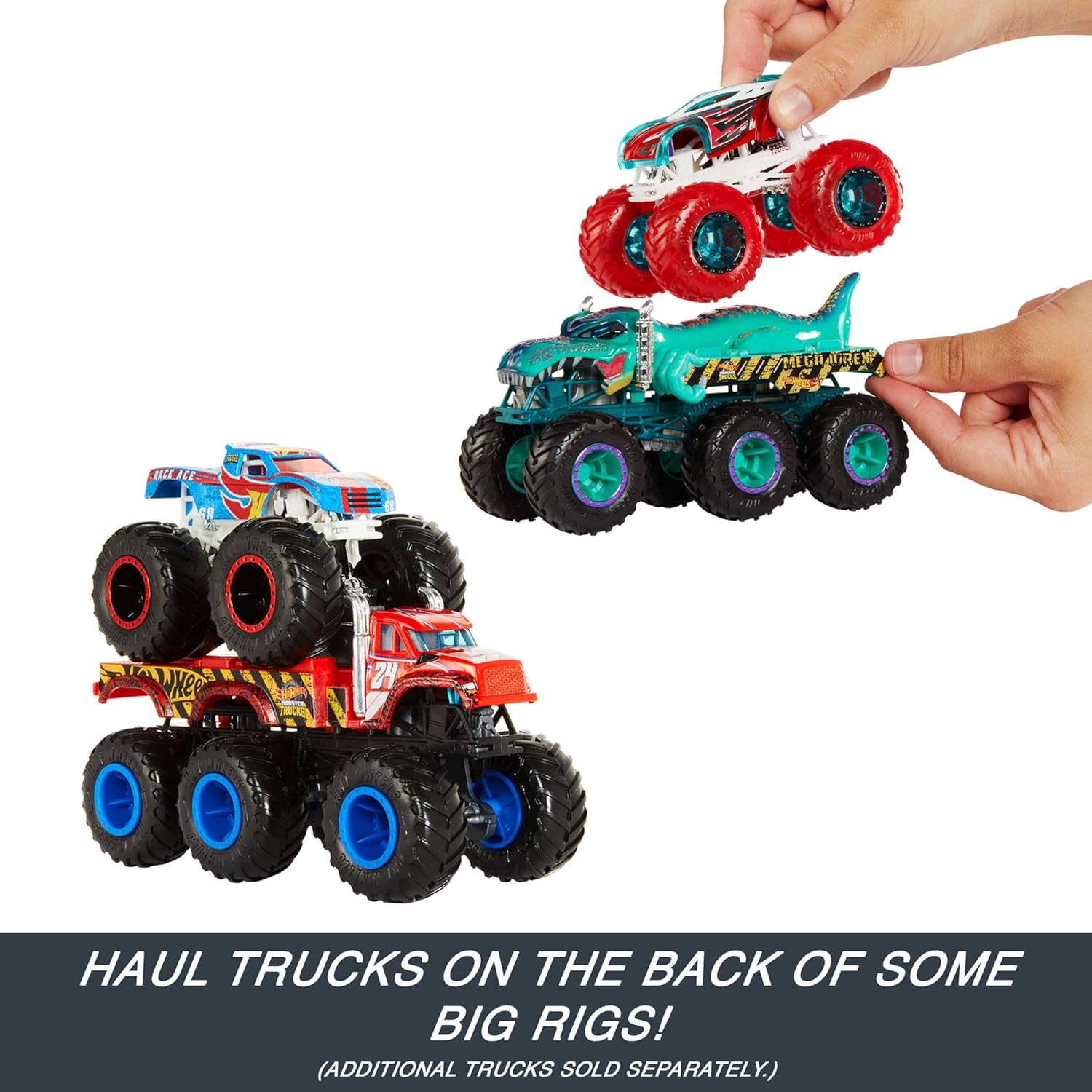 Hot Wheels Monster Trucks Big Rigs 1:64 Scale Die-Cast Toy Truck with 6 Wheels – Collectible Monster Truck Vehicles for Kids and Collectors, Ages 3 and Up
