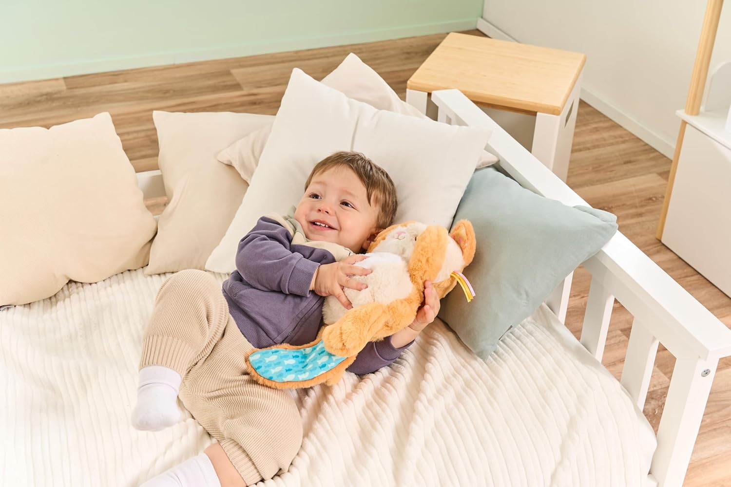 VTech Baby Calming Purrs Kitten Soft Plush Soothing Toy with Breathing Motion, Lights, Melodies, White Noise & Nature Sounds, Interactive Comfort Toy for Babies 0+ Months