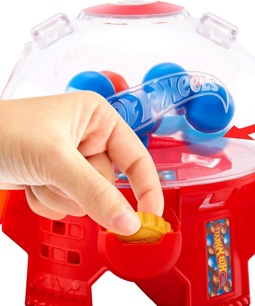 Hot Wheels City Downtown Candy Shop Playset 1:64 Scale Vehicle Track Set with Gravity Ramp, Interactive City Play, 3+