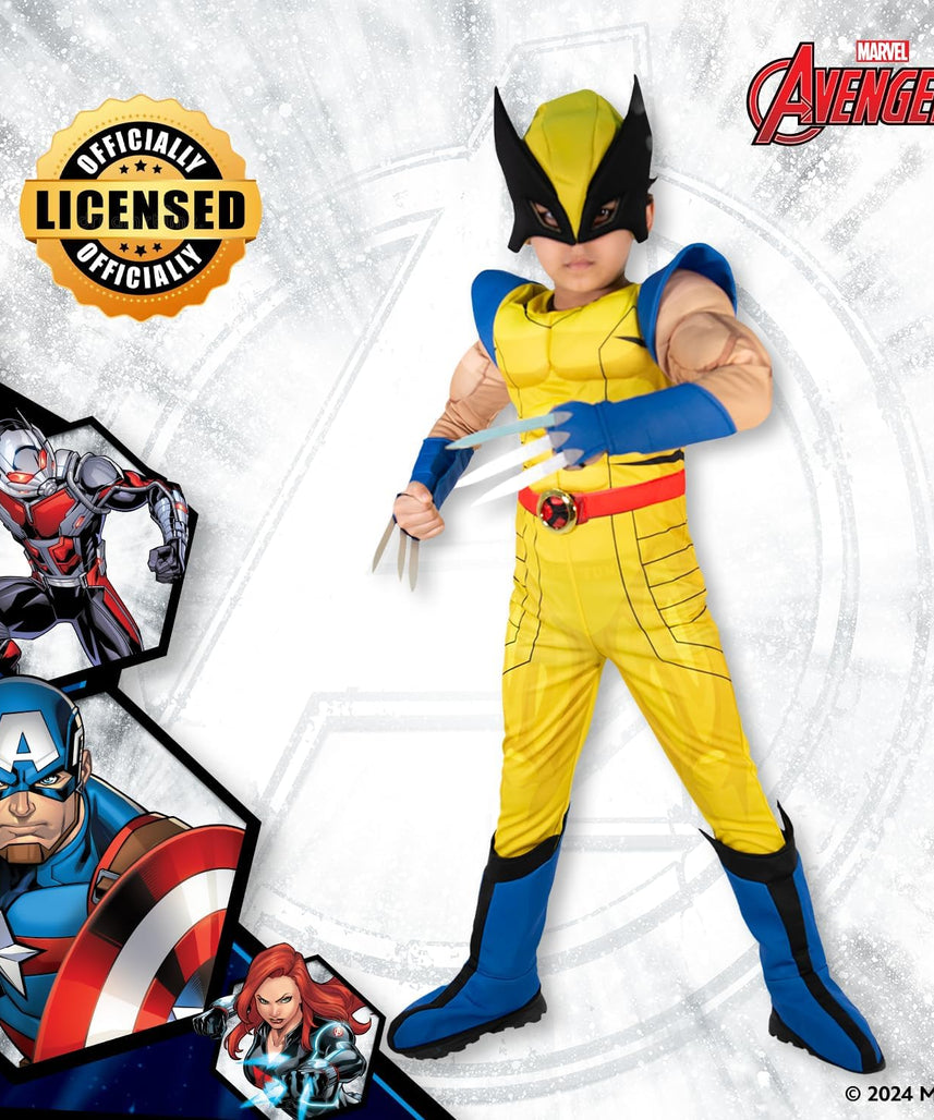 Party Centre Marvel Avengers X-Men Wolverine Classic Costume, 7-8 years
