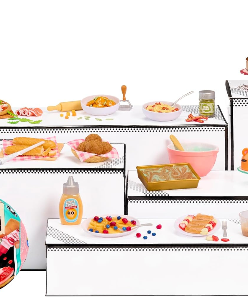 MGA’s Miniverse Make It Mini From Scratch Series 2, DIY Resin Baking Collectibles with Ingredients, Recipe Card, Accessories & Display, Cakes, Pasta, Bread, Cheesecake – 12 Styles- 546849