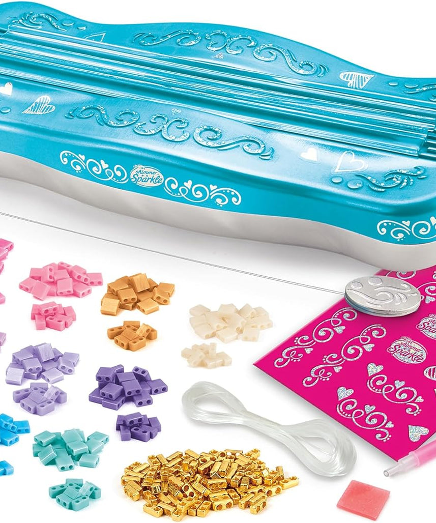 CRA-Z-ART Shimmer N Sparkle Fashion Bead Jewellery Studio Bracelet Maker Make your own tila bead jewellery Make your own friendship bracelets Jewellery Making Kit For girls aged 8 and Over