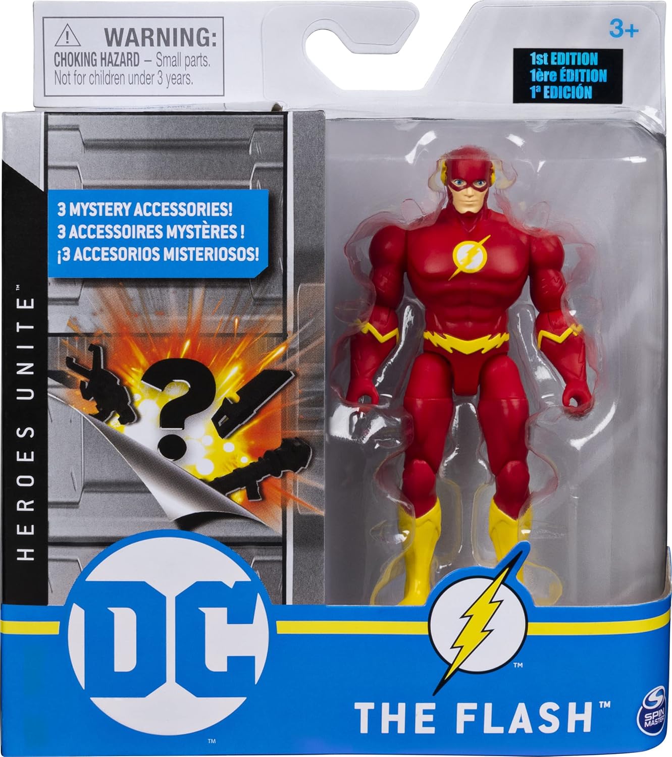 DC Comics 10-cm Action Figure with 3 Mystery Accessories, Collectible Superhero Toy for Kids Aged 3+, Adventure 4