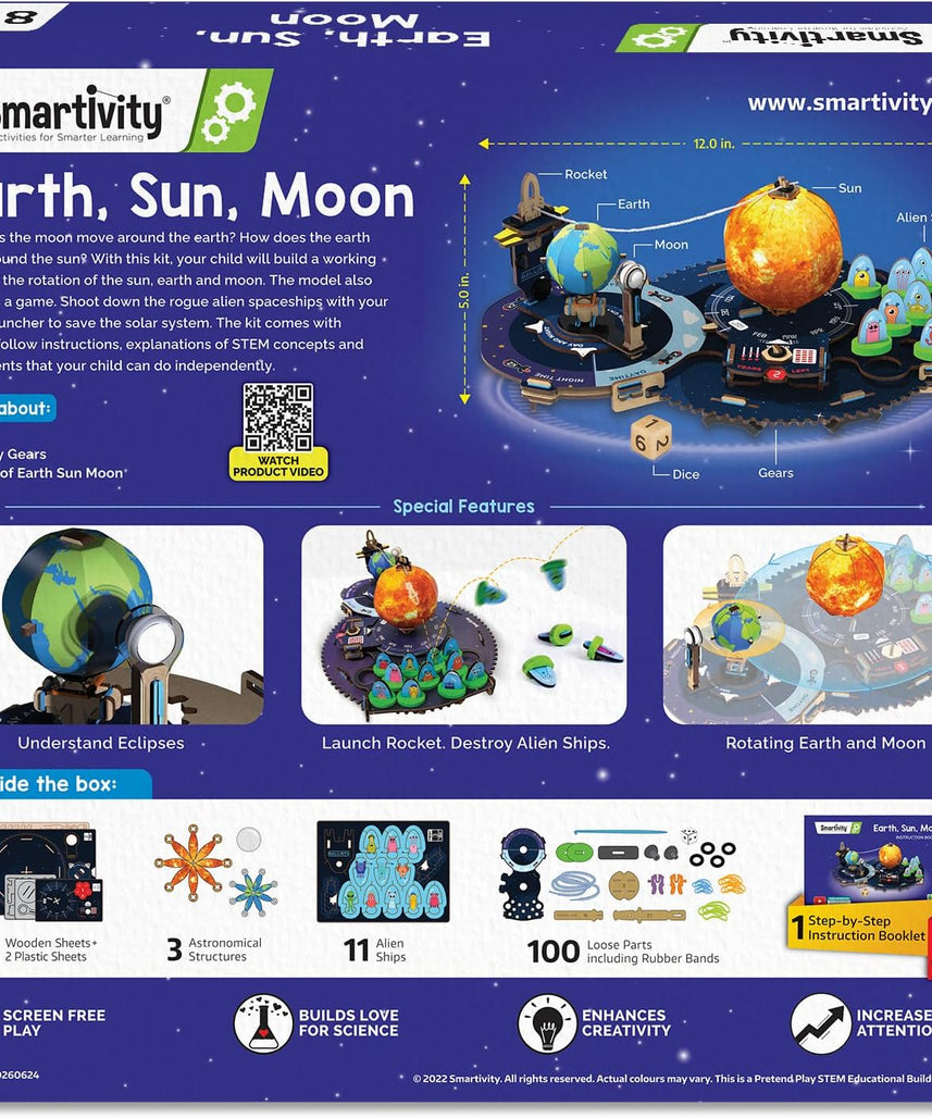 Smartivity DIY Space Shooters STEM Fun Toy, Educational & Construction Based Activity Game Kit for Kids 8 to 14, Best Birthday Gift for Boys & Girls