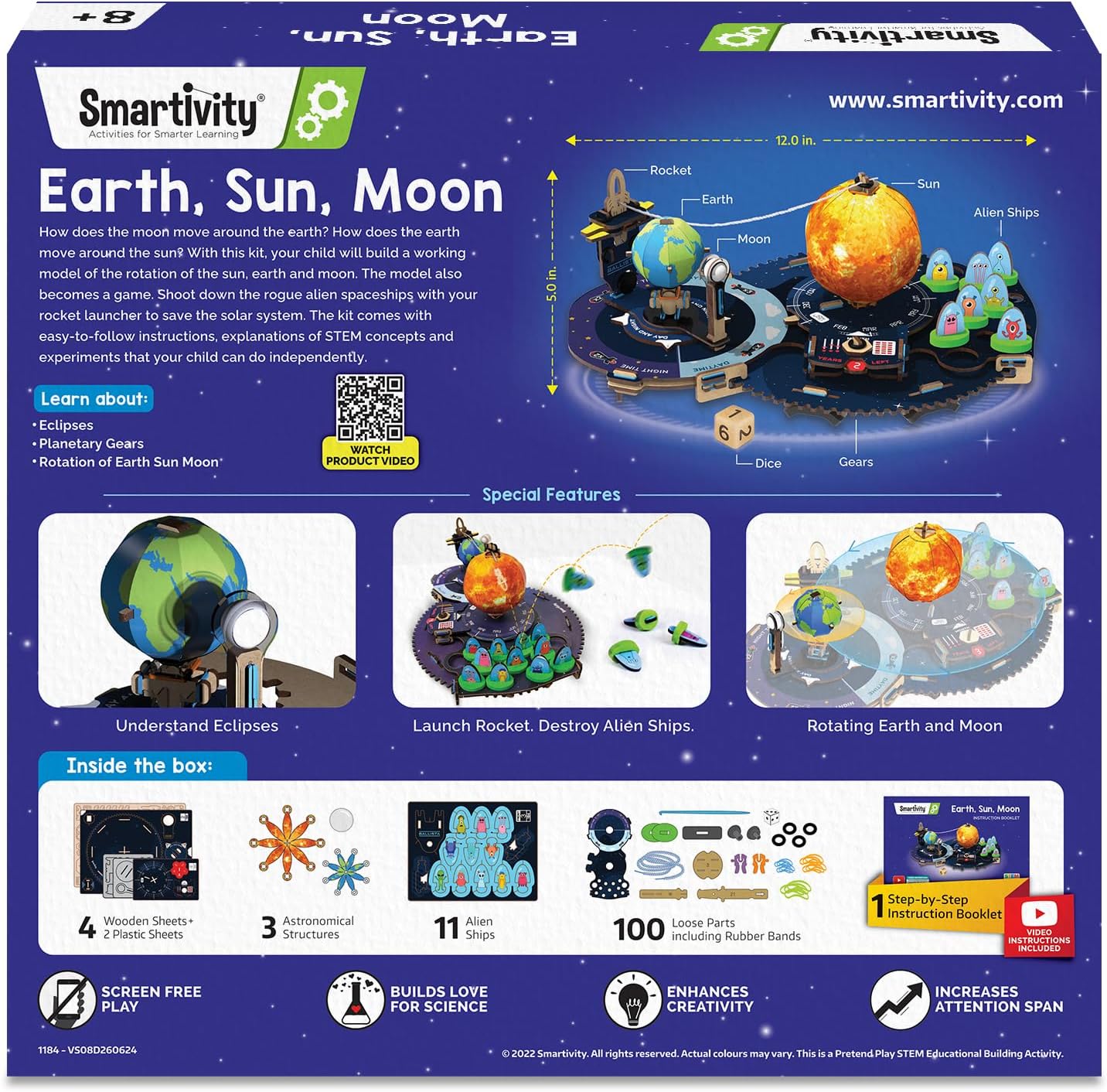 Smartivity DIY Space Shooters STEM Fun Toy, Educational & Construction Based Activity Game Kit for Kids 8 to 14, Best Birthday Gift for Boys & Girls