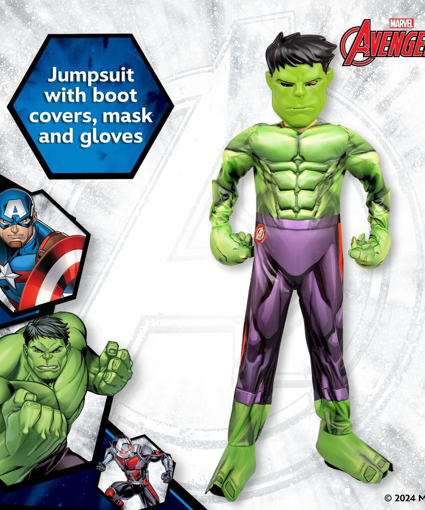 Party Centre Marvel Avengers Hulk Classic Costume, 5-6 years