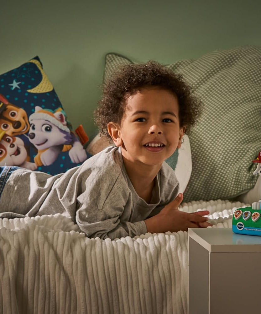 VTech PAW Patrol Storytime With Marshall, Interactive Storytelling Toy, 4 Engaging Stories, Music and Sounds, Night Light and Sleep Timer, Imaginative Screen-Free Play, Gift for Kids Ages 3-5 Plus, English Version