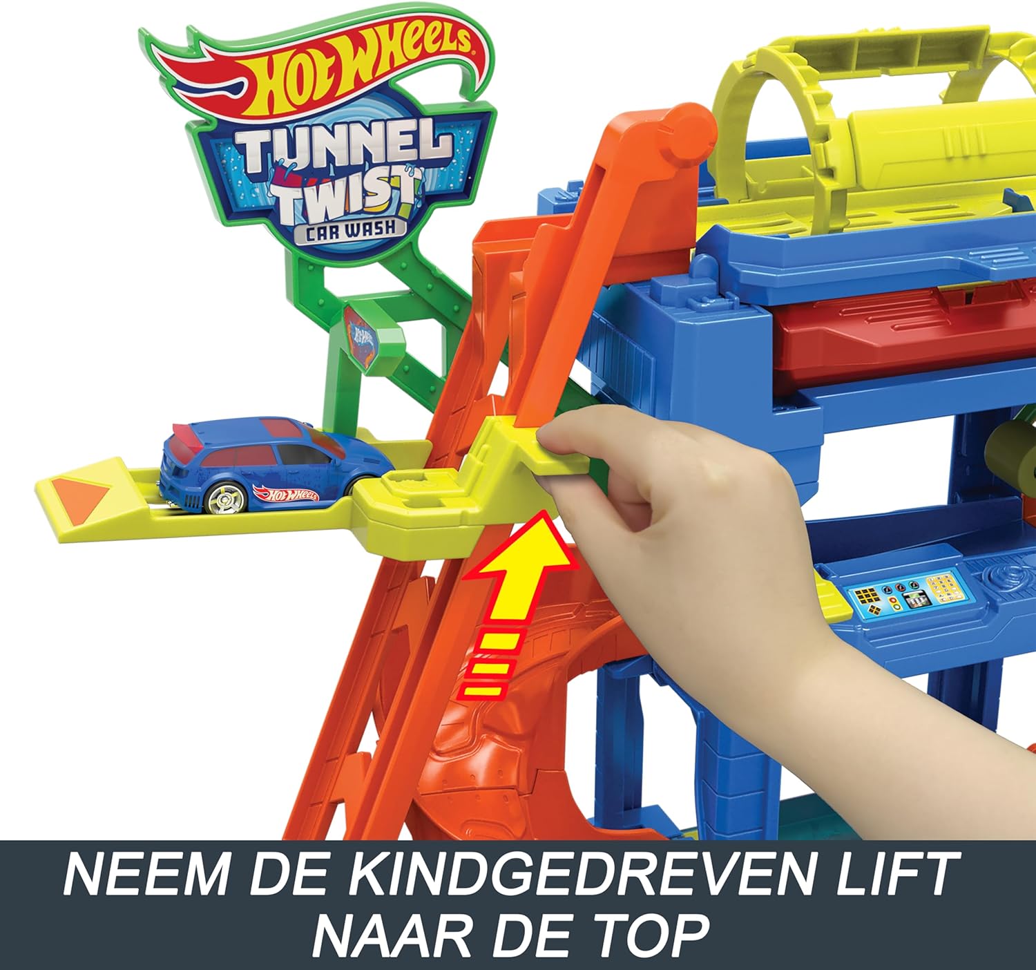 Hot Wheels City Tunnel Twist Car Wash & Color Shifters Vehicle in 1:64 Scale