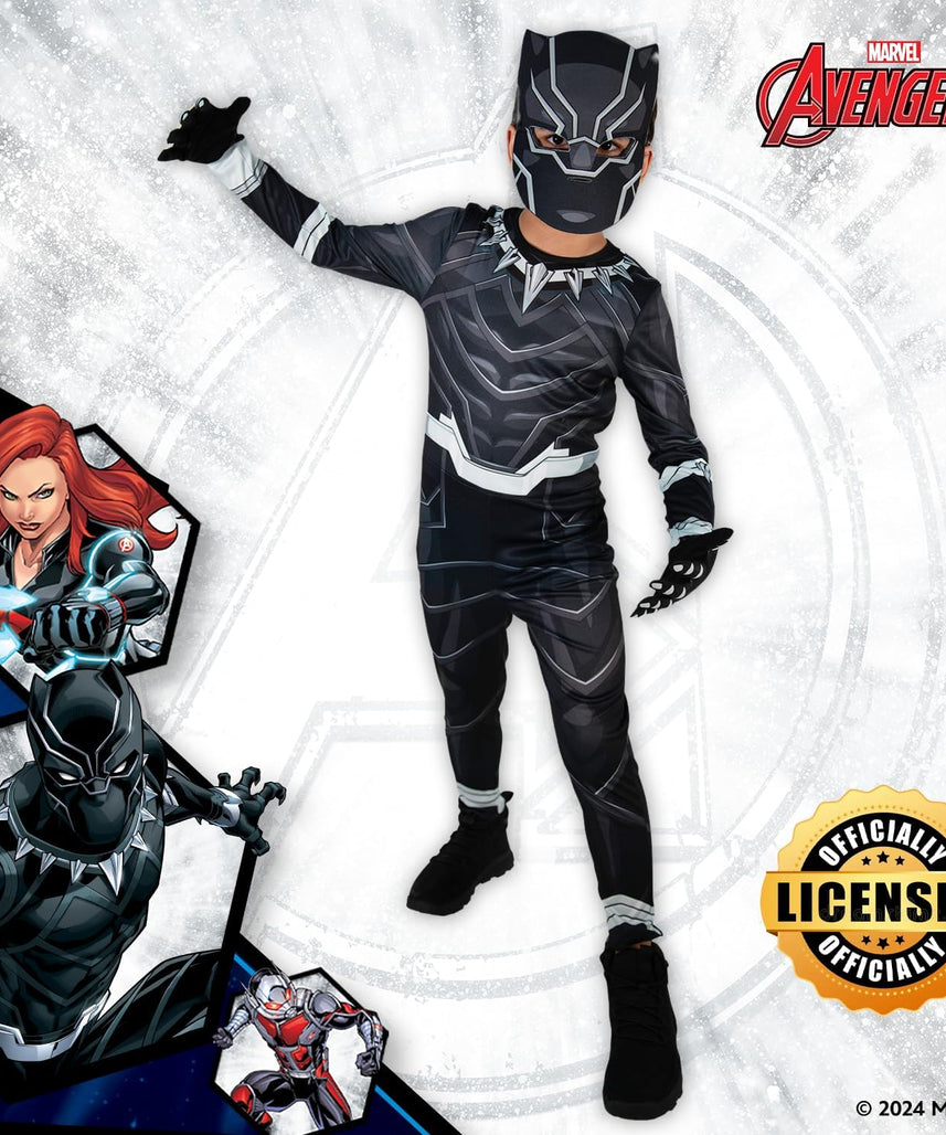 Party Centre Marvel Avengers Black Panther Classic Costume, 3-4 years