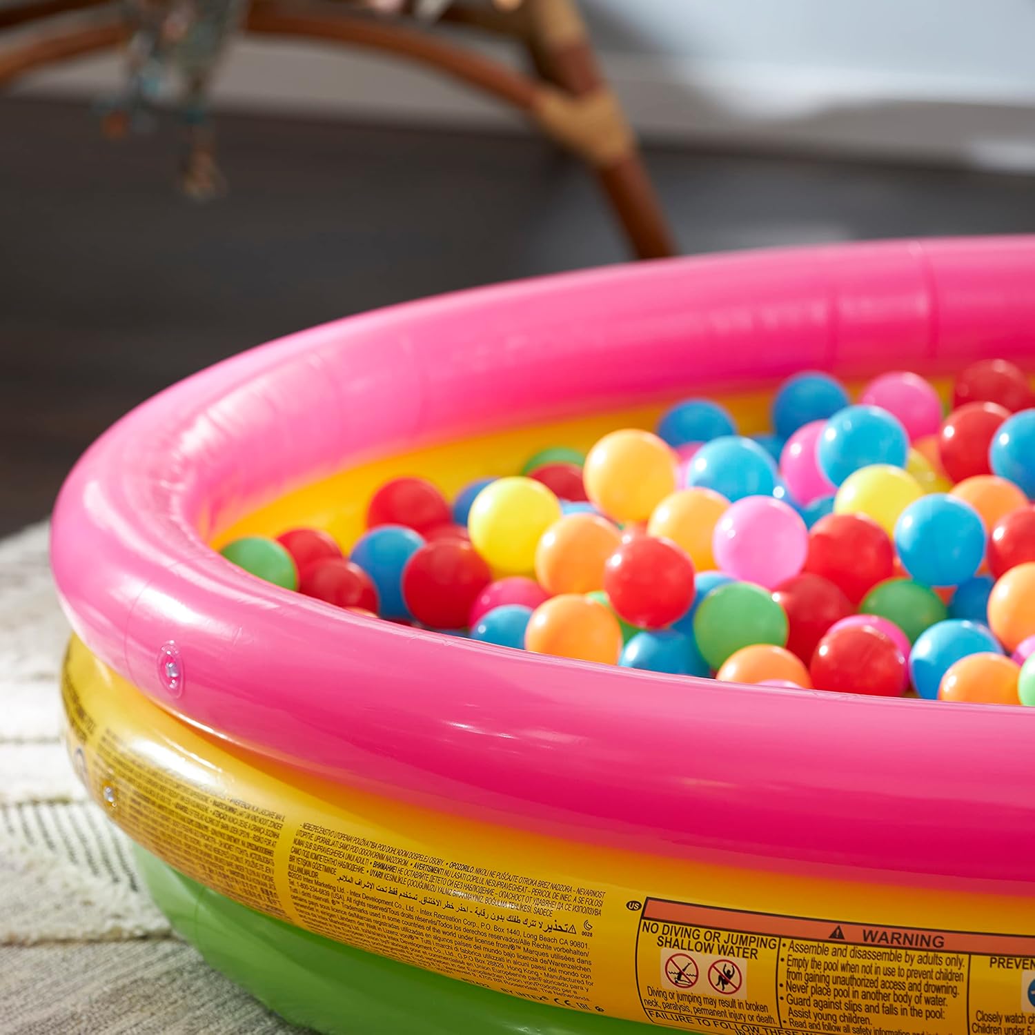 Intex Sunset Glow Inflatable Pool, 58 x 13 Inches, Tri Colour, 57422EP, 147 x 33 cm