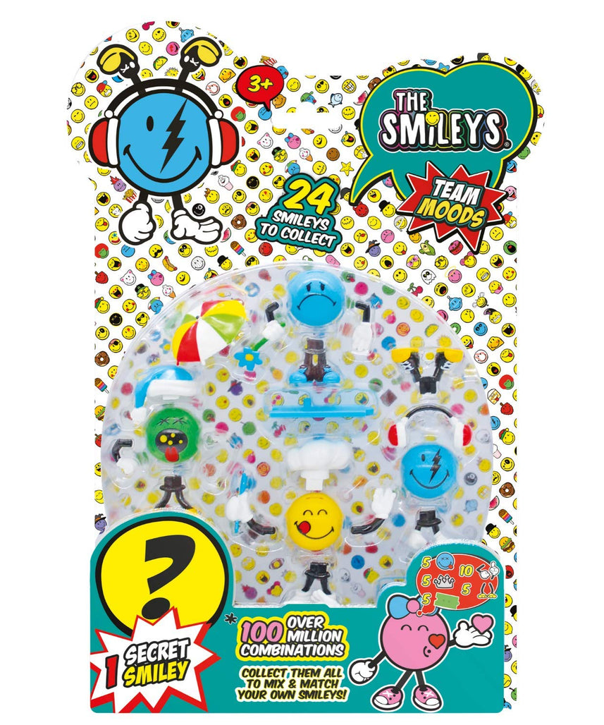 Splash Toys Smileys Characters Series 1 Figurines 5-Piece Pack, Collectible Themed Vinyl Figures for Kids and Fans, 3Y+ Years