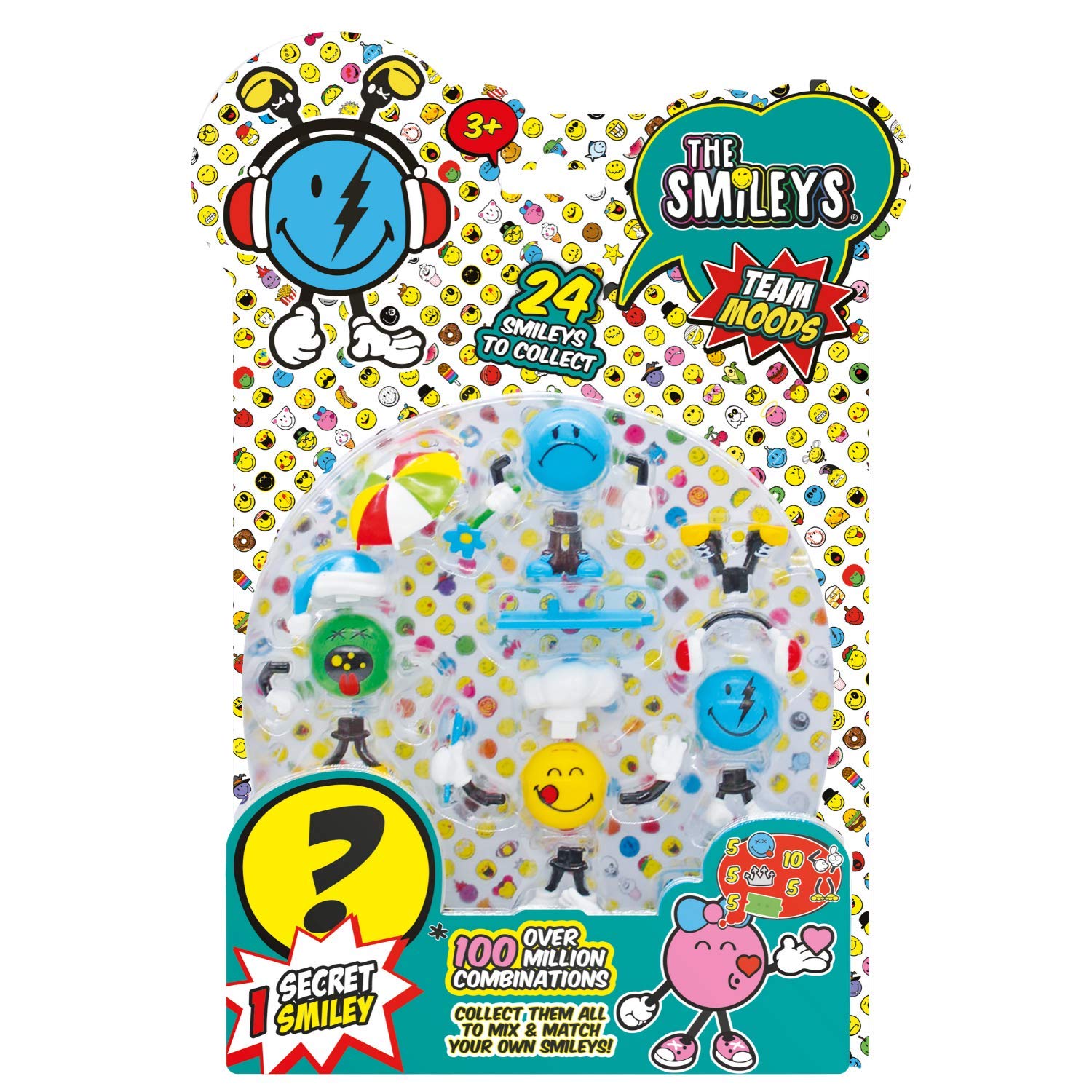 Splash Toys Smileys Characters Series 1 Figurines 5-Piece Pack, Collectible Themed Vinyl Figures for Kids and Fans, 3Y+ Years