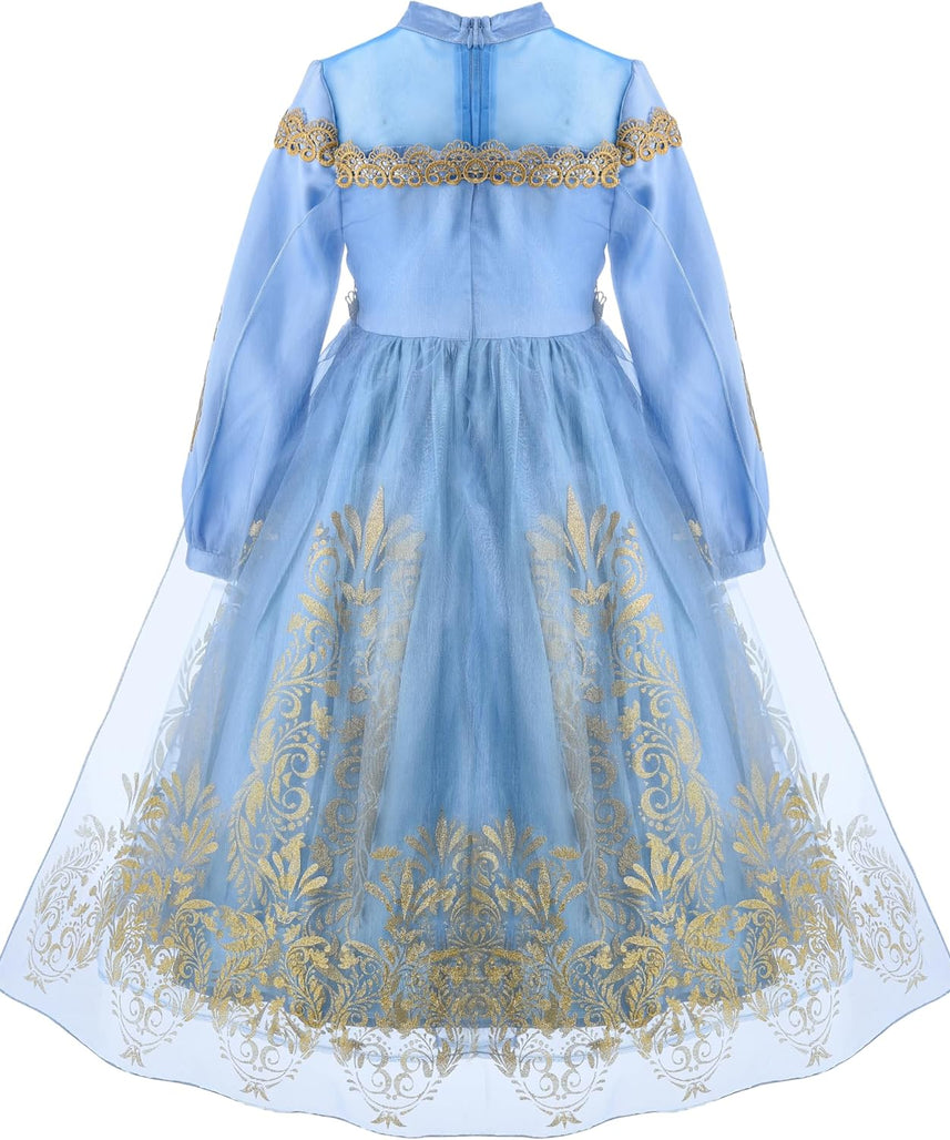Party Centre - Disney Golden Princess Cinderella Prestige Dress Up Costume with Headpiece, Medium (7-8 Years)