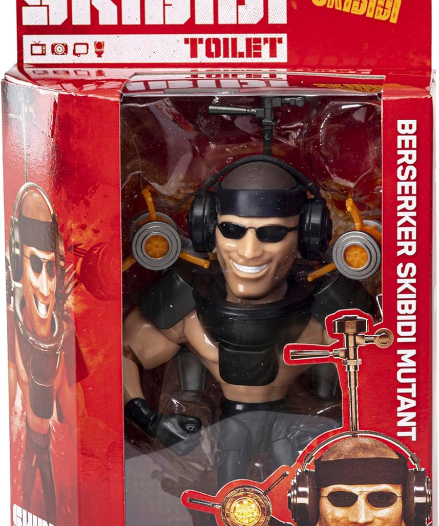 Skibidi Toilet Deluxe Figure Series 2 Berserker Mutant, Official 6 Inch Collectible Action Figure with 22 Moving Parts for Kids 13+