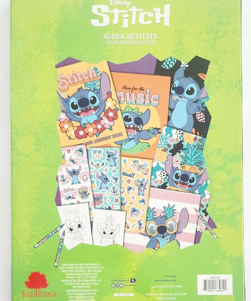 Skoodle Disney Stitch Coloring and Design Super Activity Book with Stickers for 3+ Year Kids