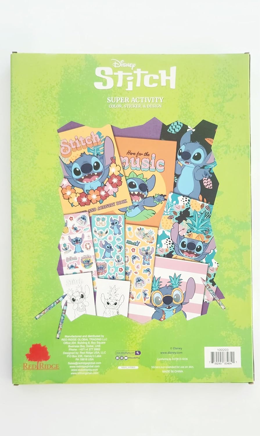 Skoodle Disney Stitch Coloring and Design Super Activity Book with Stickers for 3+ Year Kids