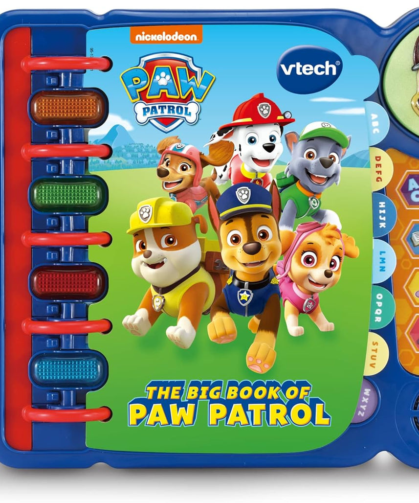 VTech The Big Book of PAW Patrol, Interactive Alphabet Learning Toy with Letters, Words, Music & Phrases, Multicolour, Kids 2–5+ Years