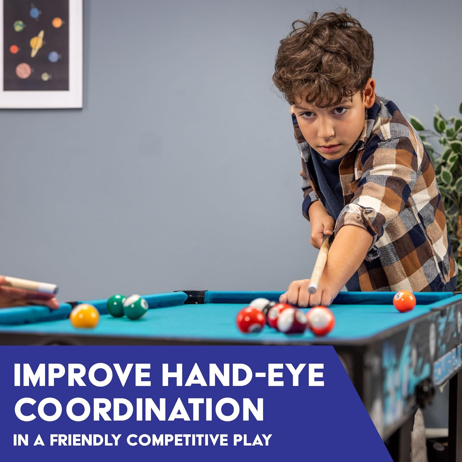 Powerplay 3ft Folding Pool Table Game, Mini Pool Table for Kids and Adults, Compact Wooden Snooker Table, Portable Design with Easy Storage, Indoor Game Table for Boys and Girls 5 Years+