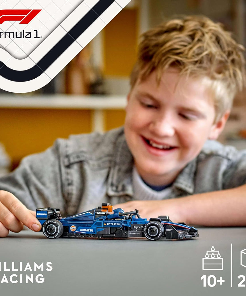 LEGO Speed Champions Williams Racing FW46 F1 Race Car Toy with a Collectible Formula 1 Driver Minifigure - Model Kits for 10+ Year Old Boys & Girls or Adult Motorsport Fans 77249