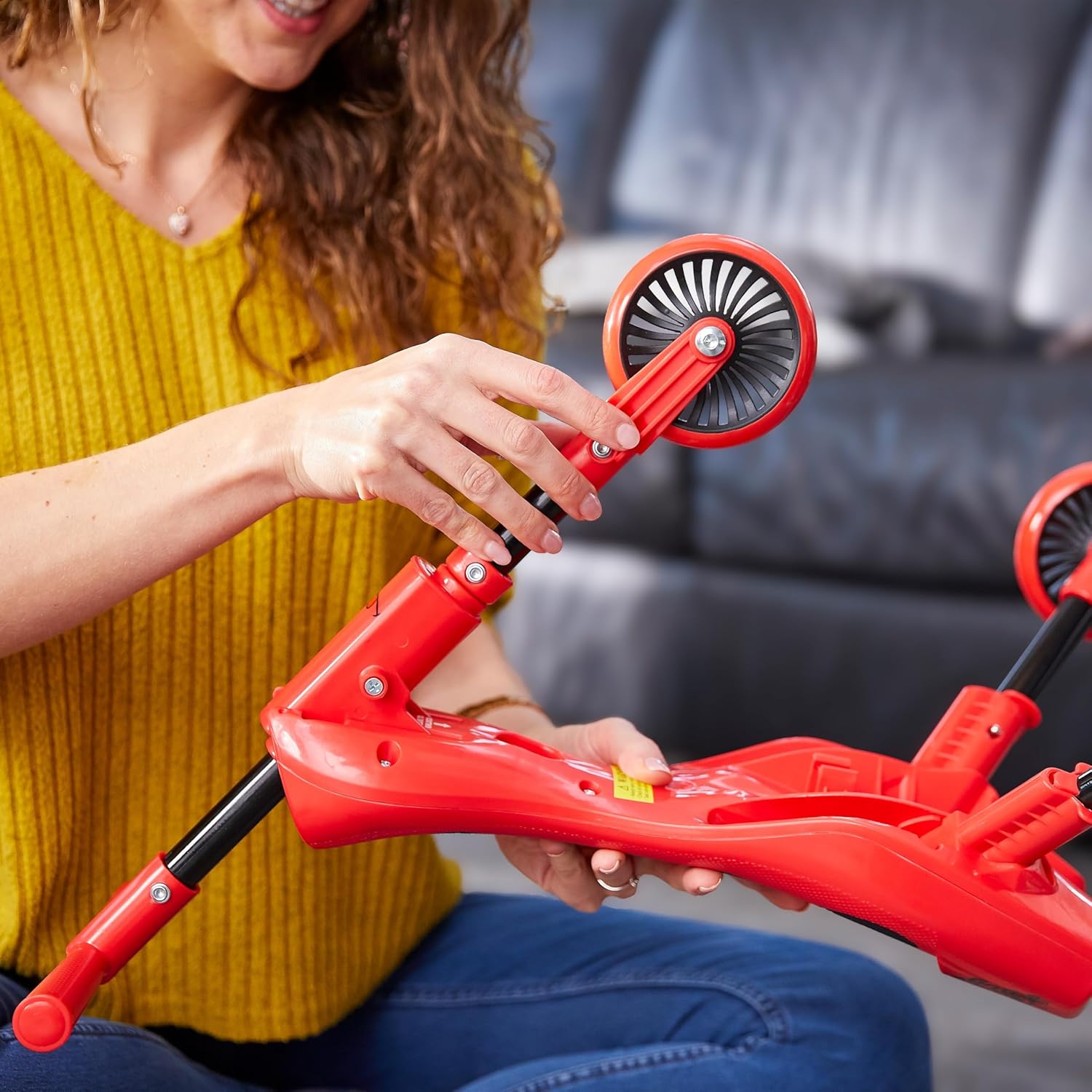 Mookie Scuttlebug Beetle Ride-On Trike with Foldable Frame and Caster Wheels, Indoor and Outdoor Push Bike for Toddlers, 1Y+ Years